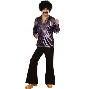 Shiny 70s Costume Disco Shirt - Adult Mens 70s Disco Costumes